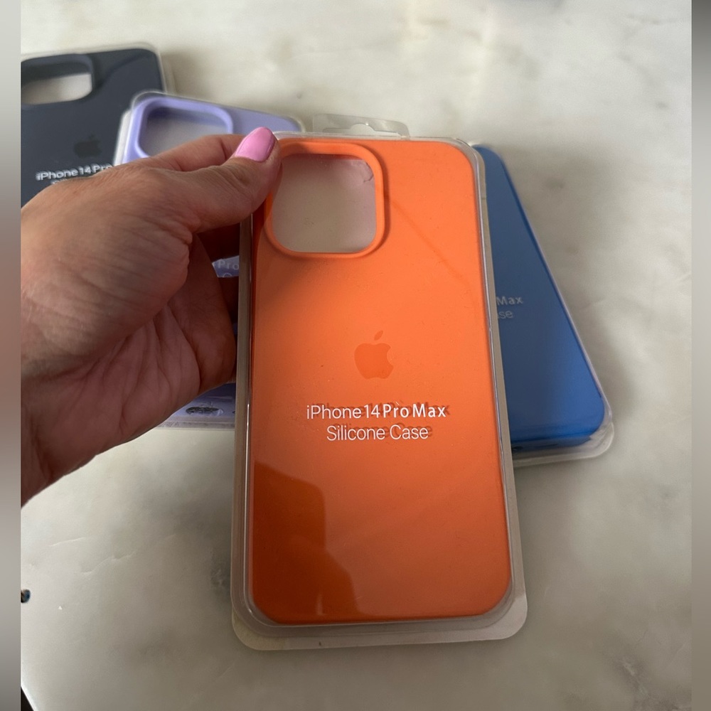 Silicone Case For Apple iphone 14 Pro Max Orange